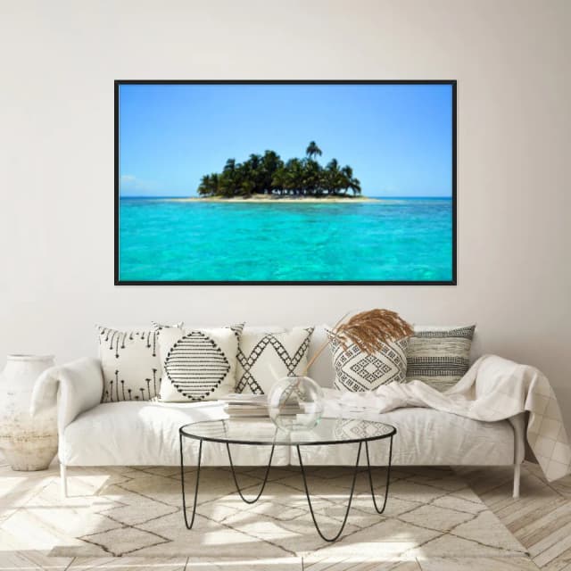Quadro Decorativo Ilha Mar Azul
