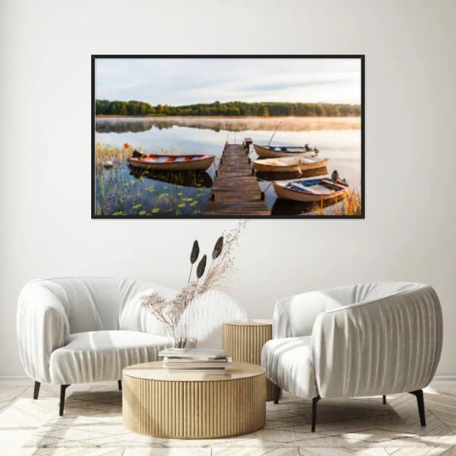 Quadro Decorativo Do Lado Da Ponte De Madeira