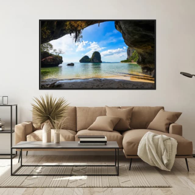 Quadro Decorativo Cavernas De Frente Ao Mar