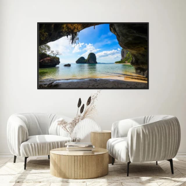 Quadro Decorativo Cavernas De Frente Ao Mar