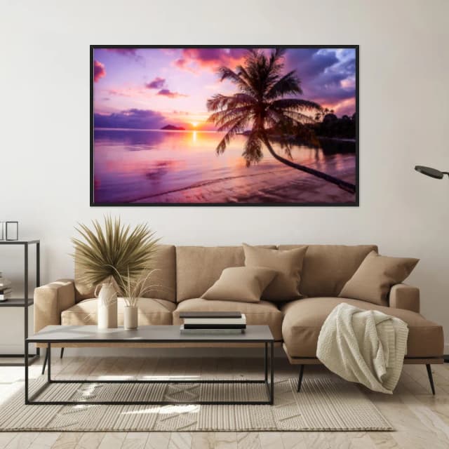 Quadro Decorativo Coqueiro Na Praia