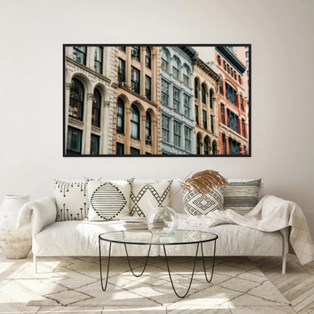 Quadro Decorativo Prédios Antigos Coloridos