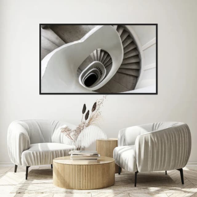 Quadro Decorativo Escultura Espiral Abstrata