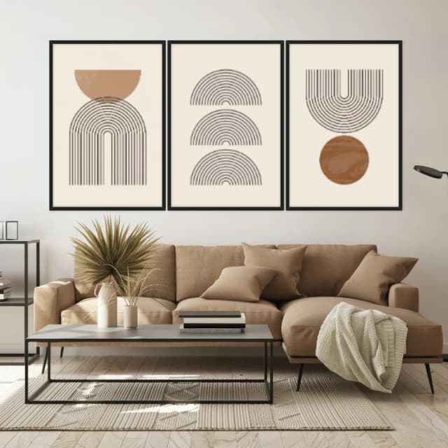 Kit Quadros Decorativos Minimalista Boho