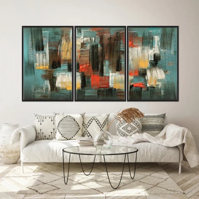 Kit Quadros Decorativos Pinceladas