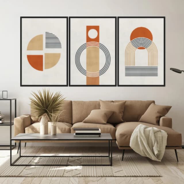 Kit Quadros Decorativos Geométrico