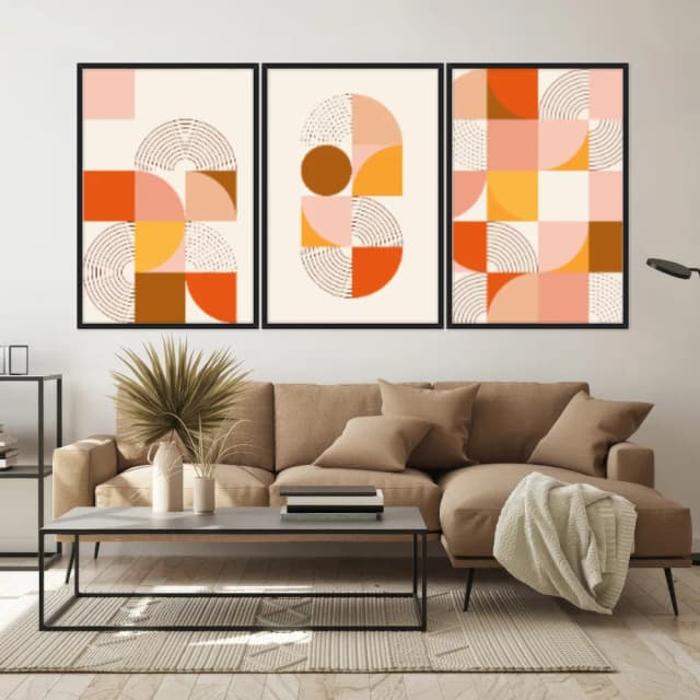 Kit Quadros Decorativos Geométrico