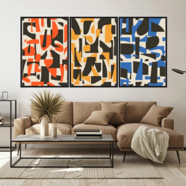 Kit Quadros Decorativos Geométrico