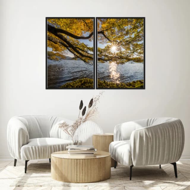 Kit Quadros Decorativos Árvore Amarela