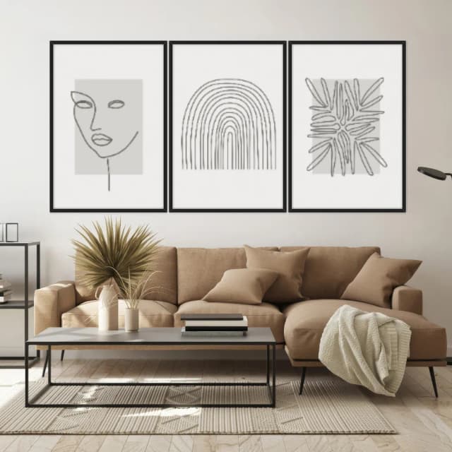 Kit Quadros Decorativos Minimalista