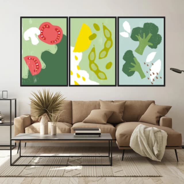 Kit Quadros Decorativos Verduras E Legumes