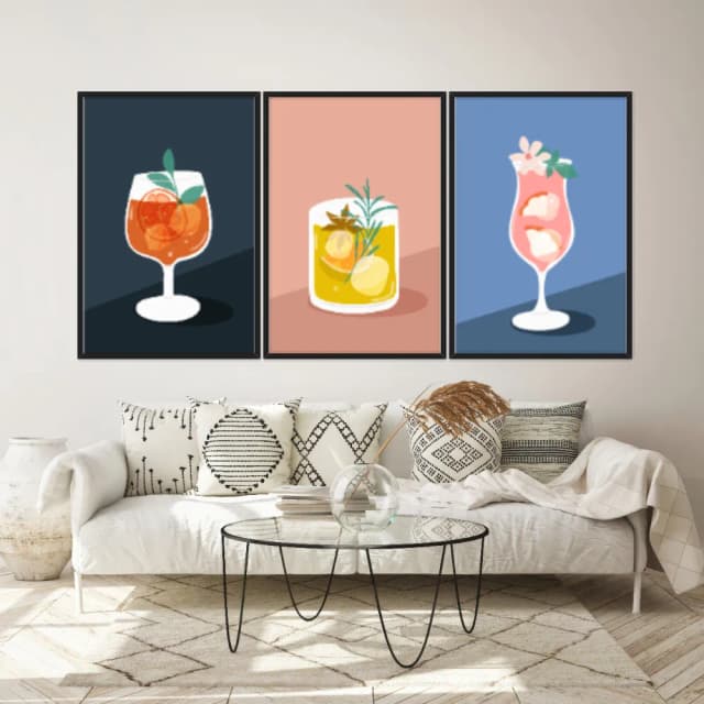 Kit Quadros Decorativos Drink