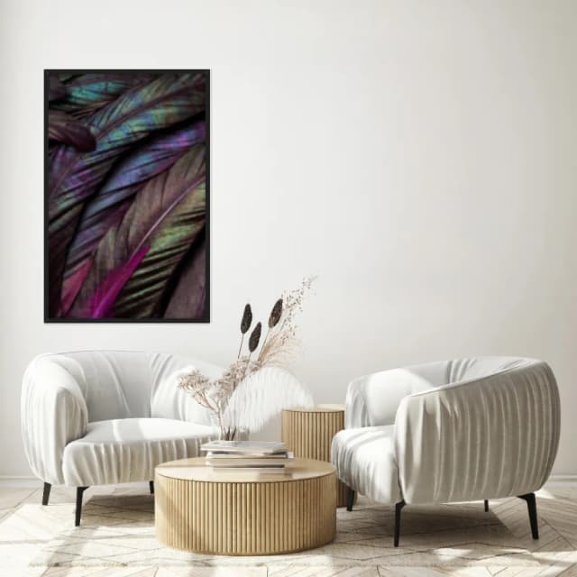 Quadro Decorativo Penas Coloridas