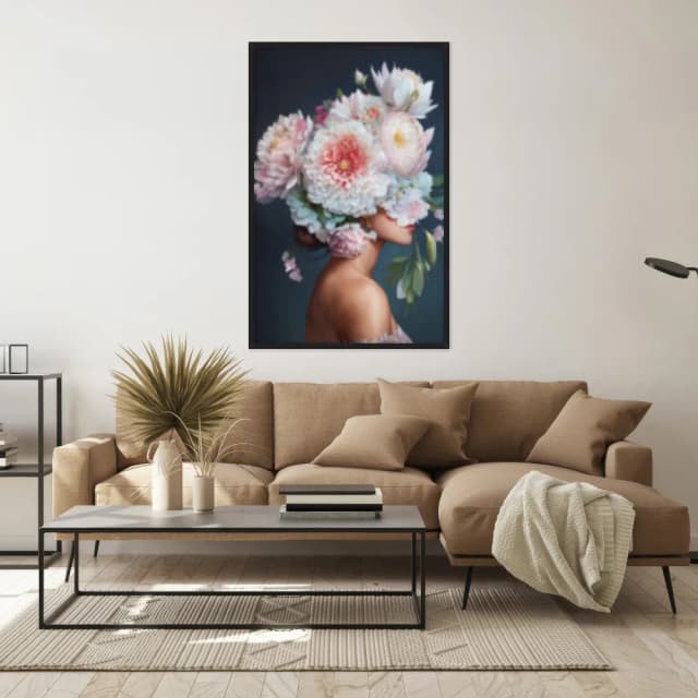 Quadro Decorativo Flor No Rosto