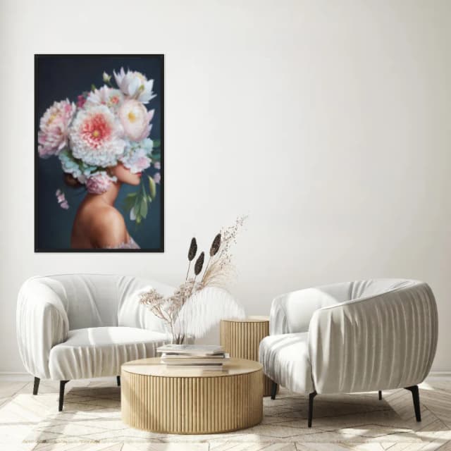 Quadro Decorativo Flor No Rosto