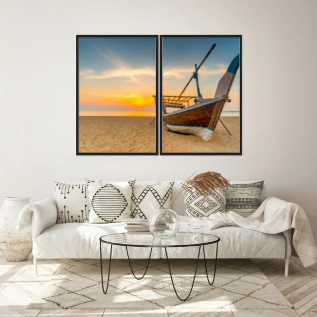 Kit Quadros Decorativos Na Areia