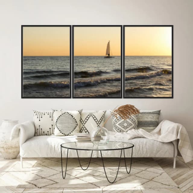 Kit Quadros Decorativos Pôr Do Sol
