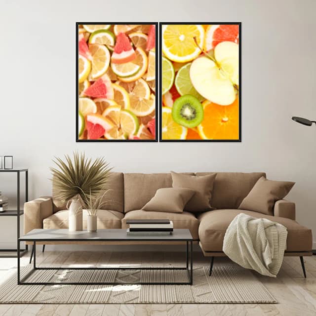 Kit Quadros Decorativos Frutas