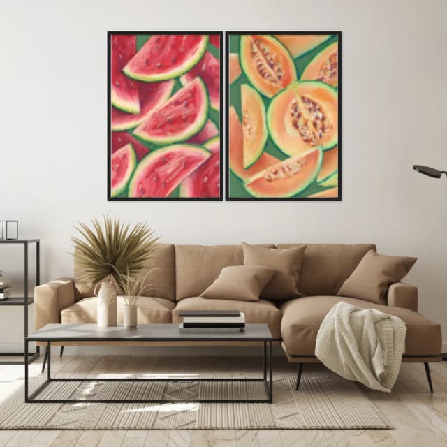 Kit Quadros Decorativos Frutas