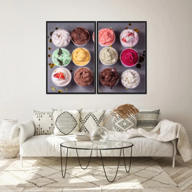 Kit Quadros Decorativos Sorvete