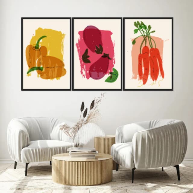 Kit Quadros Decorativos Pimenta