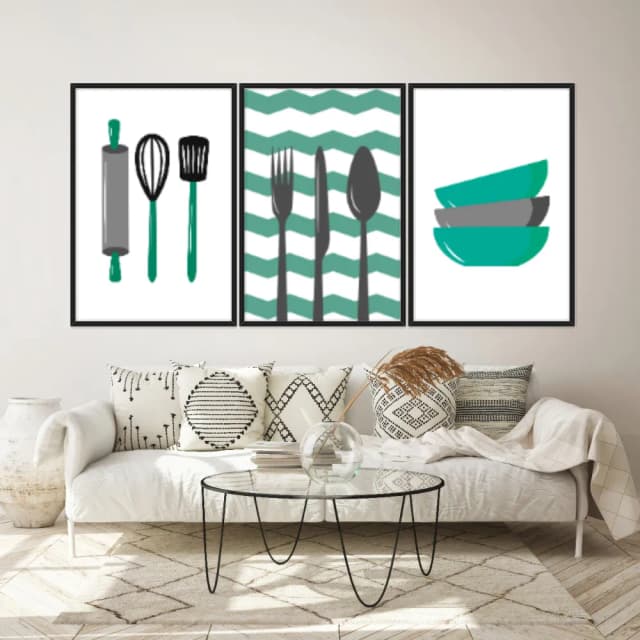 Kit Quadros Decorativos Colheres