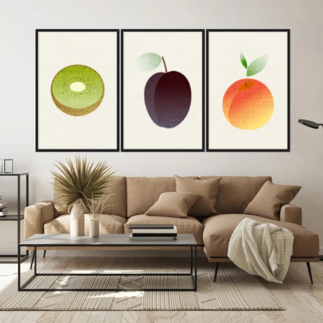 Kit Quadros Decorativos Frutas