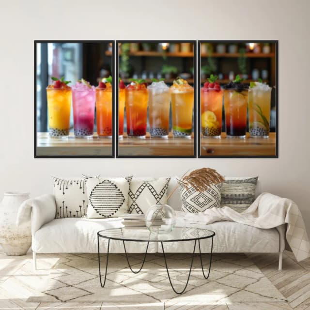 Kit Quadros Decorativos Suco