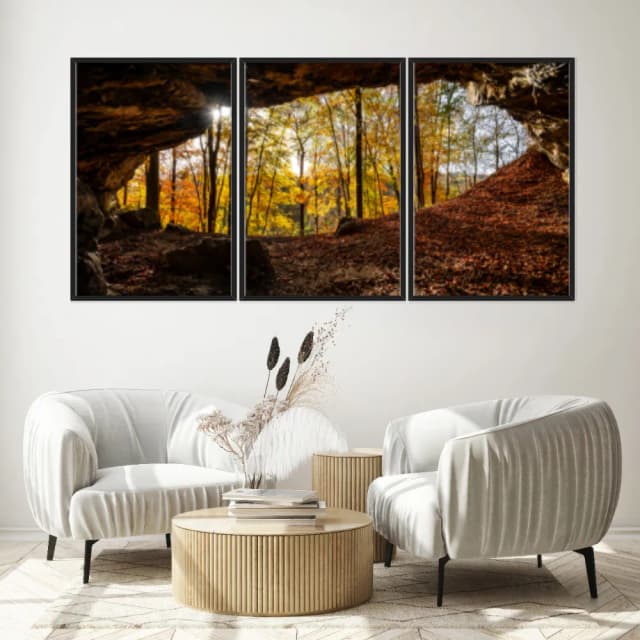 Kit Quadros Decorativos Árvore Laranja