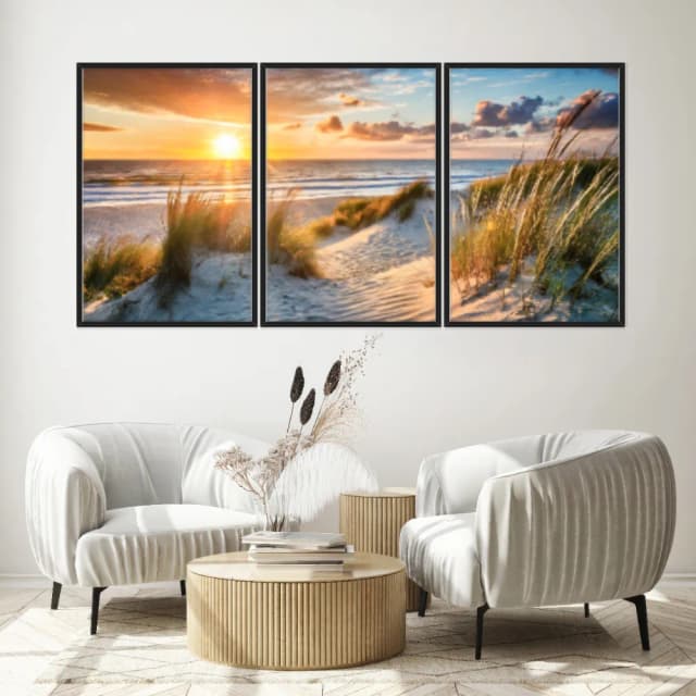 Kit Quadros Decorativos Pôr Do Sol