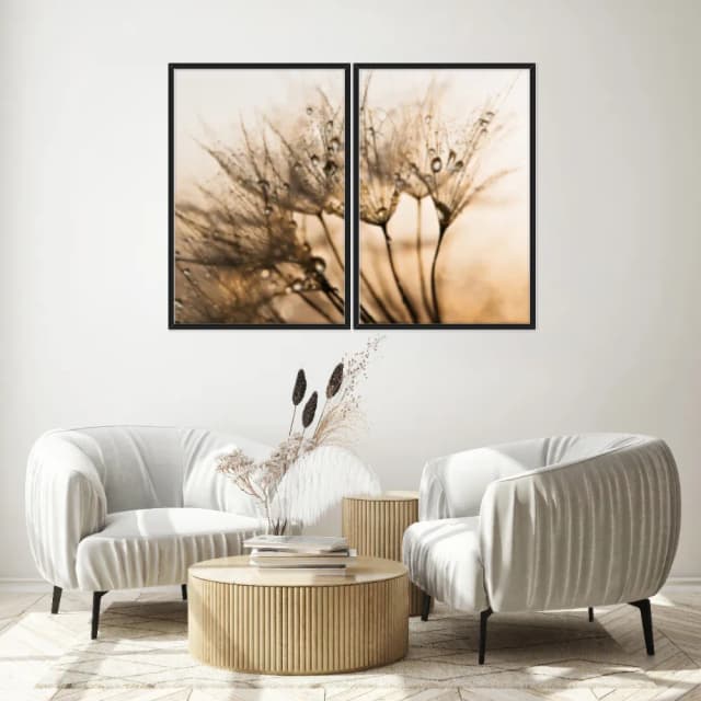 Kit Quadros Decorativos Dente De Leão