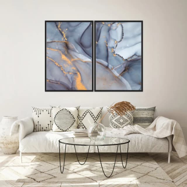 Kit Quadros Decorativos Mármore