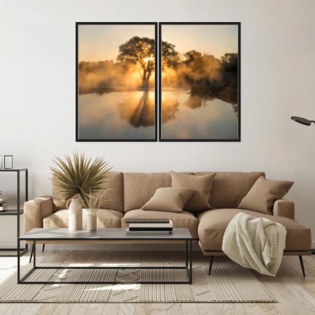 Kit Quadros Decorativos Pôr Do Sol