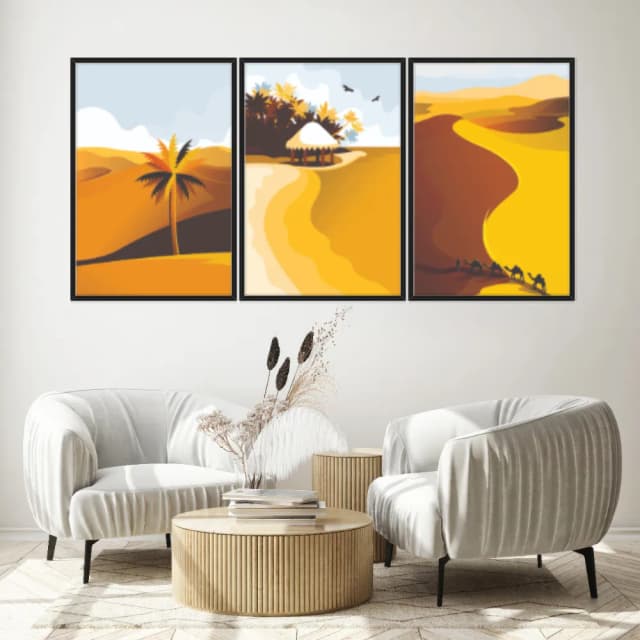 Kit Quadros Decorativos Coqueiro