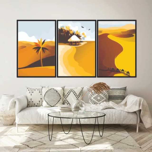 Kit Quadros Decorativos Coqueiro