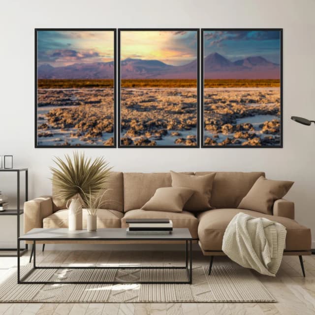 Kit Quadros Decorativos Pôr Do Sol