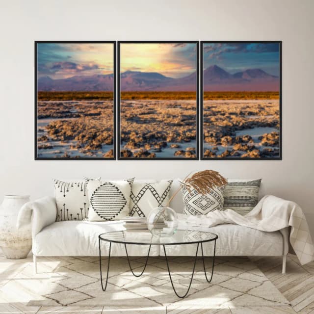 Kit Quadros Decorativos Pôr Do Sol