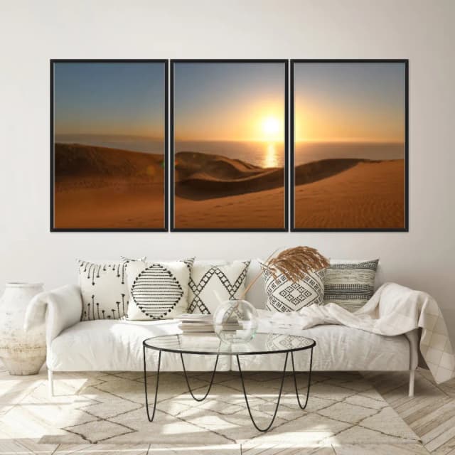 Kit Quadros Decorativos Pôr Do Sol