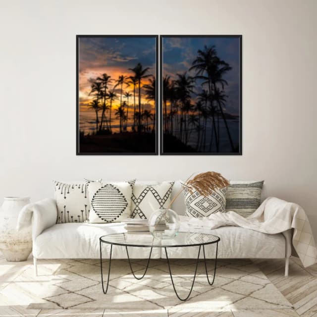 Kit Quadros Decorativos Coqueiro
