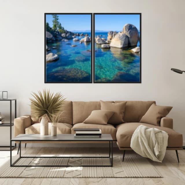 Kit Quadros Decorativos Mar Com Pedras