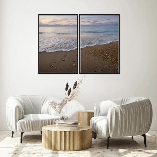 Kit Quadros Decorativos Mar Na Areia