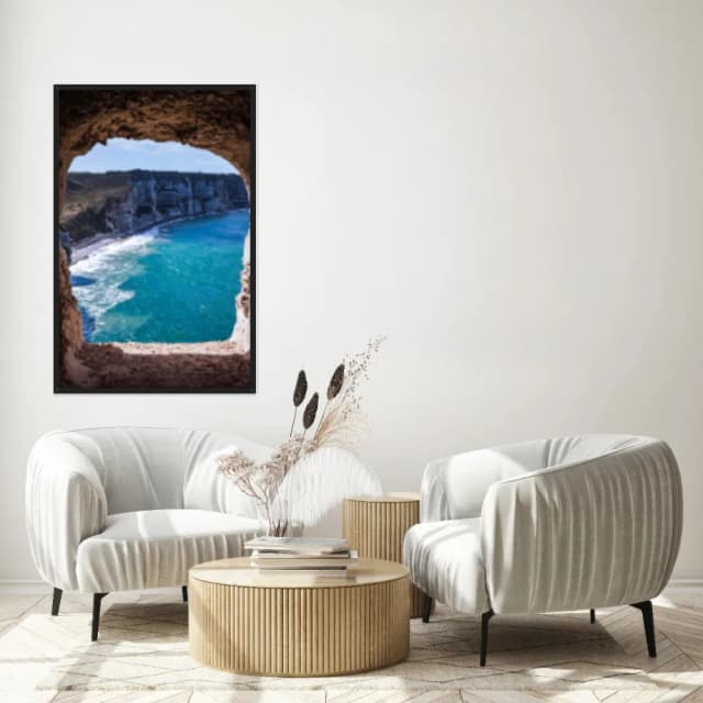 Quadro Decorativo Penhasco Com Mar Azul