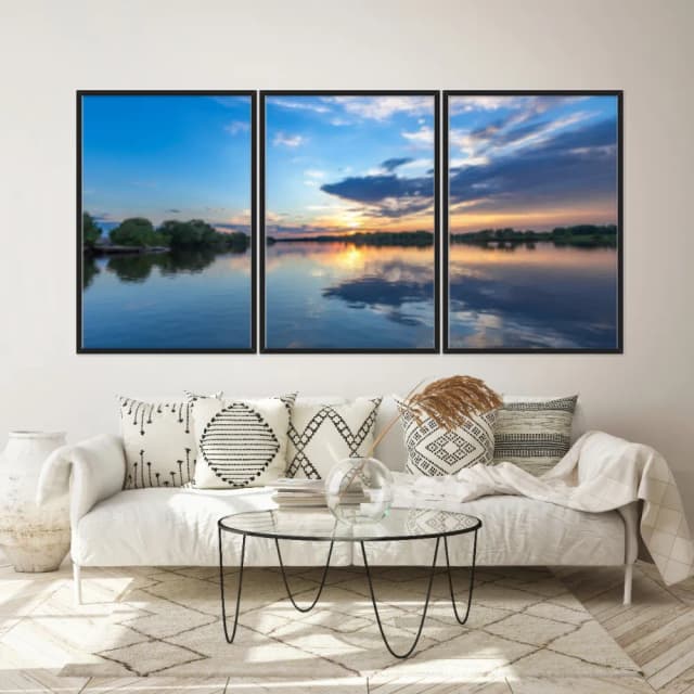 Kit Quadros Decorativos Pôr Do Sol