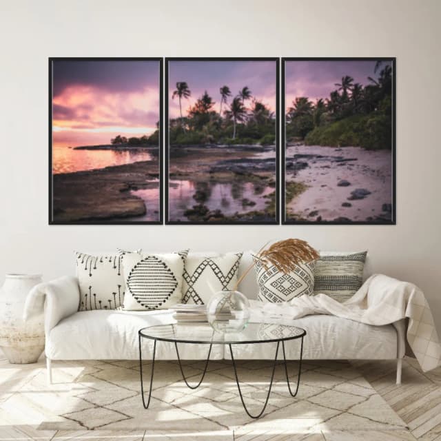 Kit Quadros Decorativos Coqueiro