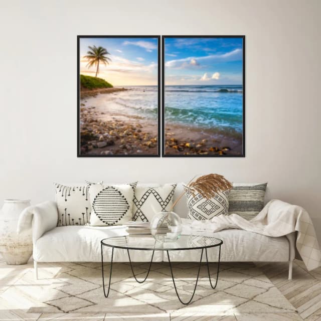 Kit Quadros Decorativos Coqueiro