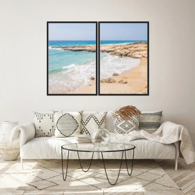 Kit Quadros Decorativos Mar Na Areia
