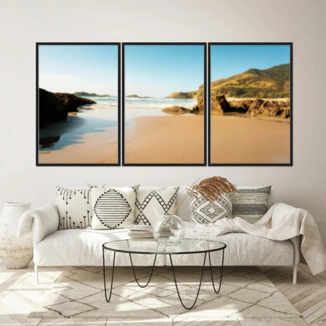 Kit Quadros Decorativos Mar Na Areia