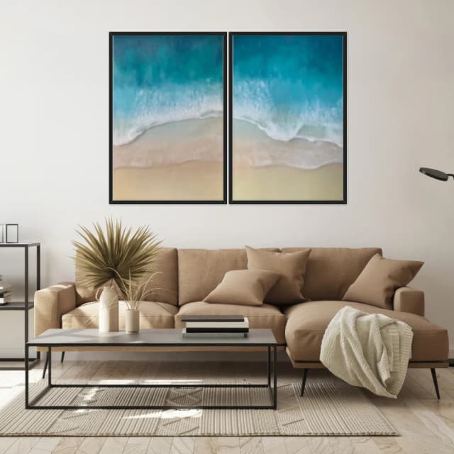 Kit Quadros Decorativos Mar Na Areia