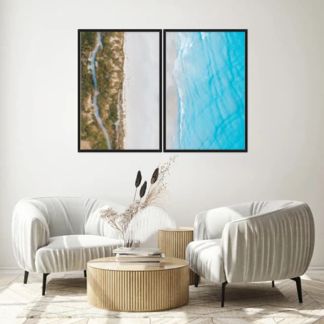 Kit Quadros Decorativos Estrada Com Vista Para O Mar