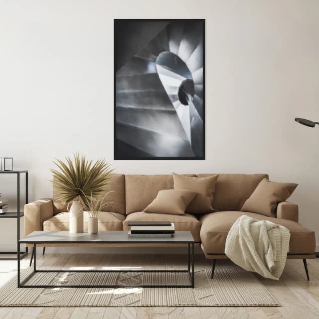 Quadro Decorativo Escultura Espiral Abstrata